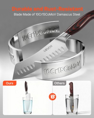 VEVOR Σετ Μαχαιριών Κουζίνας 5 Τεμαχίων από Υψηλής Αντοχής Ανοξείδω...