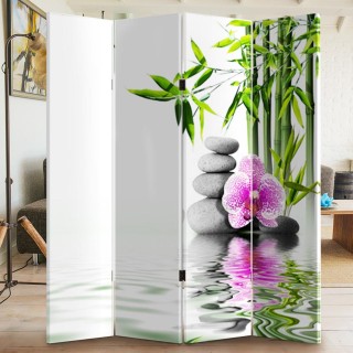 BAKAJI Παραβάν 4 Πάνελ Εκτύπωση Μπρος-Πίσω Πέτρες και Ορχιδέα ΖΕΝ ... BAKAJI Παραβάν 4 Πάνελ Εκτύπωση Μπρος-Πίσω Πέτρες και Ορχιδέα ΖΕΝ ...