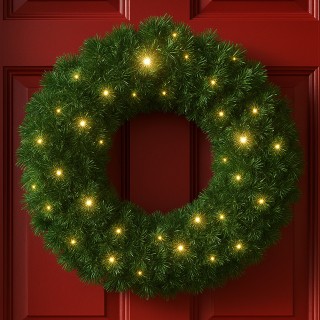 BAKAJI Χριστουγεννιάτικο Στεφάνι Γκιρλάντα Πράσινο 40 εκ με 30 Θερμ... BAKAJI Χριστουγεννιάτικο Στεφάνι Γκιρλάντα Πράσινο 40 εκ με 30 Θερμ...