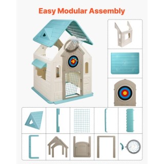 VEVOR Παιδικό Σπιτάκι Εξωτερικού Χώρου 5-σε-1 με Τσουλήθρα και Παιχ... VEVOR Παιδικό Σπιτάκι Εξωτερικού Χώρου 5-σε-1 με Τσουλήθρα και Παιχ...