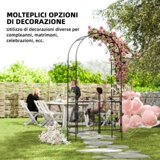Outsunny Κήπος με Αψίδα και Πύλη, Σχάρα για Αναρριχώμενα Φυτά από Μ... Outsunny Κήπος με Αψίδα και Πύλη, Σχάρα για Αναρριχώμενα Φυτά από Μ...