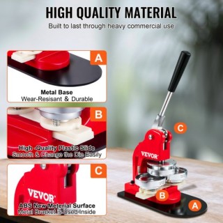 Μηχανή Κατασκευής Κουμπιών VEVOR, 75mm (3 ίντσες), Σετ Πιεστηρίου γ...