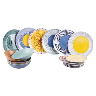 Villa dEste Home Σετ Πιάτων 18 Τεμαχίων από Πορσελάνη και Γκρες για... Villa dEste Home Σετ Πιάτων 18 Τεμαχίων από Πορσελάνη και Γκρες για...