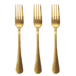 Galileo Σετ από 3 Γυαλιστερές Χρυσές Πιρούνες από Ανοξείδωτο Ατσάλι...