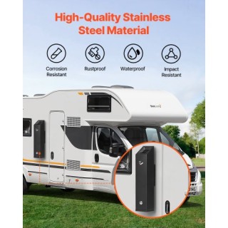 VEVOR Ανοξείδωτη Επιτοίχια Θήκη Απορριμμάτων Τσιγάρων Μαύρη SYYHTGS...