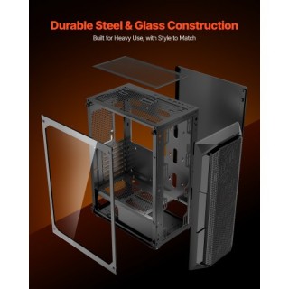VEVOR Μεσαίο Κουτί Υπολογιστή ATX με 4 ARGB Ανεμιστήρες DNJXZT120MM... VEVOR Μεσαίο Κουτί Υπολογιστή ATX με 4 ARGB Ανεμιστήρες DNJXZT120MM...