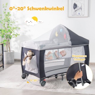 Costway Πολυλειτουργικό 4-σε-1 Παιδικό Κρεβατάκι με Αλλαξιέρα, Κου... Costway Πολυλειτουργικό 4-σε-1 Παιδικό Κρεβατάκι με Αλλαξιέρα, Κου...