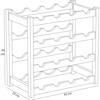 BAKAJI Ξύλινη Κάβα από Φυσικό Μπαμπού με 16 Θέσεις για Μπουκάλια Π... BAKAJI Ξύλινη Κάβα από Φυσικό Μπαμπού με 16 Θέσεις για Μπουκάλια Π...