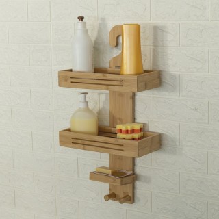 Galileo Οργανωτής ντουζιέρας με γάντζο 3 ράφια σε μπαμπού 30x145x58...