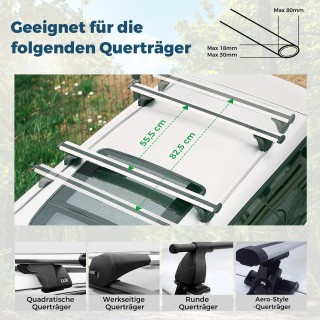 Costway 400L Κλειδωμένη Μπαγκαζιέρα Οροφής με Ζώνες AT6267EU