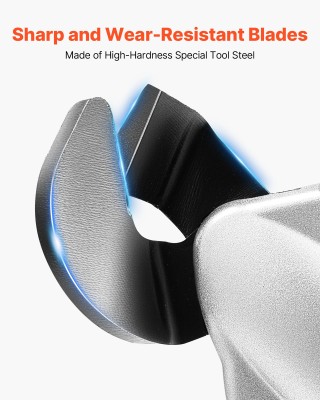 VEVOR Περιστρεφόμενη Ψαλίδα Μεταλλικών Φύλλων 360° με Διαστάσεις 36...