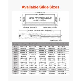 VEVOR Συρόμενοι Οδηγοί Συρταριών Soft-Close Ball Bearing Full Exten... VEVOR Συρόμενοι Οδηγοί Συρταριών Soft-Close Ball Bearing Full Exten...