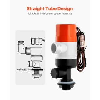 VEVOR Αντλία Ζωντανού Δολώματος Σκάφους 12V 800 GPH με 2 Εισόδους C... VEVOR Αντλία Ζωντανού Δολώματος Σκάφους 12V 800 GPH με 2 Εισόδους C...