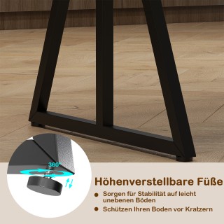 Costway Σετ Τραπεζαρίας 5 Τεμαχίων για 4-6 Άτομα με Βιομηχανικό Ορθ...