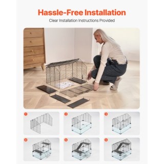 VEVOR Σύρμα Κλουβί Χάμστερ 58cm Τρωκτικά Γερβίλος Μικρά Ζώα Σπίτι J...