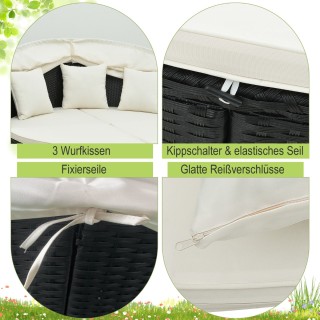 Costway Στυλάτο και Λειτουργικό Ρατάν Ημέρας με Αποσπώμενα Σοφά και... Costway Στυλάτο και Λειτουργικό Ρατάν Ημέρας με Αποσπώμενα Σοφά και...