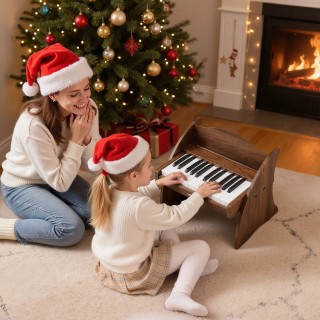 VEVOR Παιδικό Ξύλινο Ψηφιακό Πιάνο 25 Πλήκτρων - Εκπαιδευτικό Μουσι...