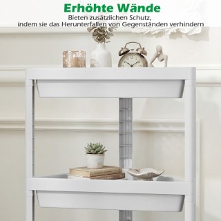 Costway Σετ 2 Αυτοστηριζόμενα Γωνιακά Ράφια Μπάνιου με Αποσπώμενο Σ...