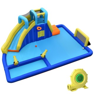 Costway  Παιδικό Υδάτινο Πάρκο 6-σε-1 με Νεροπίστολα και Φουσκωτή Τ...