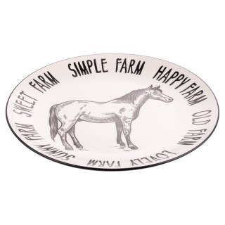 Villa DEste Σετ 6 τμχ Πιάτο επίπεδο 265 εκ. από πορσελάνη με σχέδιο...