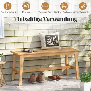 Costway Ξύλινος πάγκος εισόδου 100εκ από μπαμπού με χειροποίητο ψάθ... Costway Ξύλινος πάγκος εισόδου 100εκ από μπαμπού με χειροποίητο ψάθ...