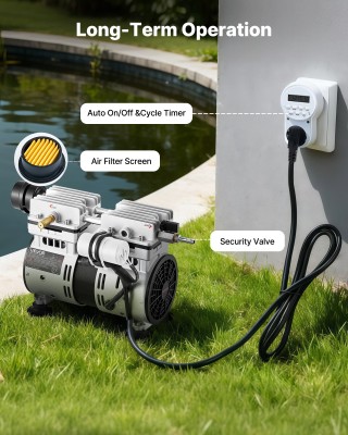 VEVOR Αεριστήρας Λιμνών 5.2CFM για Έκταση έως 3 Έικρ, 4/5 HP Συμπιε...