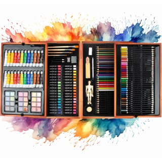 BAKAJI Ξύλινη Κασετίνα Καλλιτέχνη XXL με 185 Αξεσουάρ Επαγγελματικ... BAKAJI Ξύλινη Κασετίνα Καλλιτέχνη XXL με 185 Αξεσουάρ Επαγγελματικ...