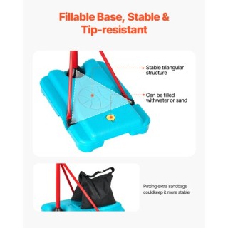 VEVOR Ρυθμιζόμενο Φορητό Παιδικό Μπασκετικό Τέρμα για Παιδιά LSLQJJ...