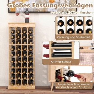 Επιδαπέδια Κάβα Ποτών Ξύλινη για 40 Μπουκάλια 46,5 x 27,5 x 113 cm... Επιδαπέδια Κάβα Ποτών Ξύλινη για 40 Μπουκάλια 46,5 x 27,5 x 113 cm...