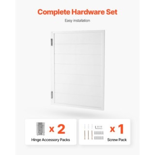 VEVOR Λευκές Πόρτες Καφέ από Πεύκο με Μεντεσέδες και Εξαρτήματα SLB...