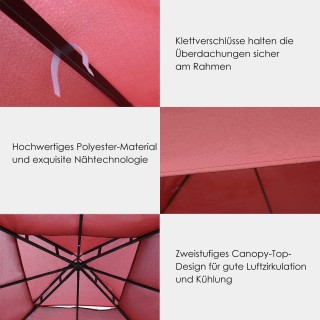 Costway  Αντικαταστάσιμο Κάλυμμα Κιόσκι Βεράντας 300x300 εκ. - Αδιά...