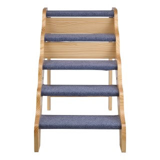 VEVOR Ξύλινη Σκάλα Κατοικίδιων, 5 Σκαλοπάτια για Ψηλά Κρεβάτια, Καν...