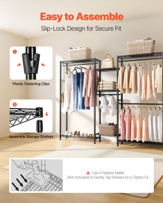 VEVOR Μεταλλική Ντουλάπα Κρεμάστρα με 7 Ρυθμιζόμενα Ράφια & 4 Κρεμα... VEVOR Μεταλλική Ντουλάπα Κρεμάστρα με 7 Ρυθμιζόμενα Ράφια & 4 Κρεμα...
