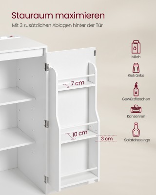 VASAGLE Ντουλάπι Κουζίνας Custos Collection με Πάγκο, Ράφι για Φούρ...