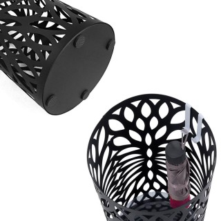 BAKAJI  Σταντ ομπρελοθήκης από σίδερο, στρογγυλό σχέδιο, μαύρο, με ...