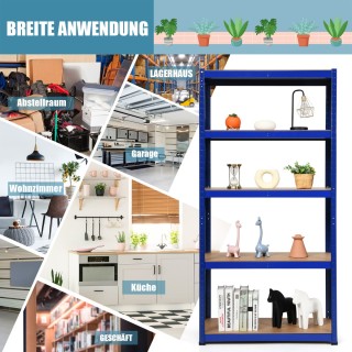 Costway  Πενταεπίπεδο Ράφι Αποθήκευσης από Γαλβανισμένο Ατσάλι και ...