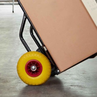 BAKAJI Ρόδα Πλήρης για Καρότσι Αντιδιατρητική PU Κίτρινου Χρώματος ...