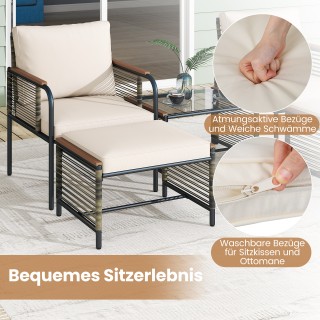 Costway Σετ Κήπου από Ρατάν με 2 Καρέκλες & Μαξιλάρια, Σκαμπό & Τρα... Costway Σετ Κήπου από Ρατάν με 2 Καρέκλες & Μαξιλάρια, Σκαμπό & Τρα...