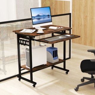 Πολυλειτουργικό Κινητό Γραφείο Υπολογιστή με Ρόδες 80 x 50 x 78 cm ... Πολυλειτουργικό Κινητό Γραφείο Υπολογιστή με Ρόδες 80 x 50 x 78 cm ...