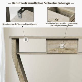 Costway Ξύλινο Κονσόλα με Συρτάρι & Ράφι 120 x 30 x 81 cm Γκρι HW60... Costway Ξύλινο Κονσόλα με Συρτάρι & Ράφι 120 x 30 x 81 cm Γκρι HW60...