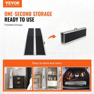 VEVOR  Φορητή Ράμπα Αμαξιδίου, 7 ft, 800 lbs, Αντιολισθητική, Αλουμ...