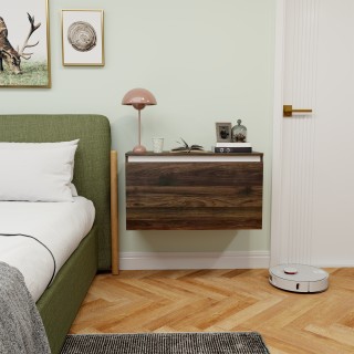 HOMCOM Κρεμαστό κομοδίνο με συρτάρι χωρίς λαβές και με στερέωση στο... HOMCOM Κρεμαστό κομοδίνο με συρτάρι χωρίς λαβές και με στερέωση στο...