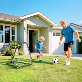 HOMCOM Δίχτυ Αναπήδησης Ποδοσφαίρου με Ρυθμιζόμενη Γωνία από Μέταλλ... HOMCOM Δίχτυ Αναπήδησης Ποδοσφαίρου με Ρυθμιζόμενη Γωνία από Μέταλλ...