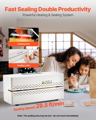 VEVOR Αυτόματη Σφραγιστική Μηχανή με Ρύθμιση Θερμοκρασίας για Πλαστ... VEVOR Αυτόματη Σφραγιστική Μηχανή με Ρύθμιση Θερμοκρασίας για Πλαστ...