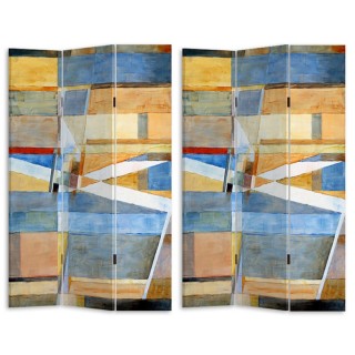 BAKAJI Παραβάν 3 Πάνελς Εκτύπωση Διπλής Όψης Αφηρημένο Πίνακα Διαχω... BAKAJI Παραβάν 3 Πάνελς Εκτύπωση Διπλής Όψης Αφηρημένο Πίνακα Διαχω...