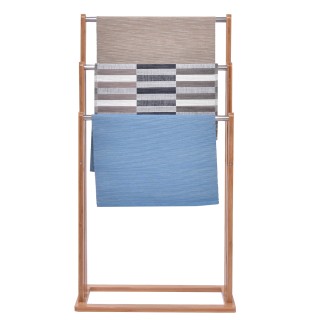 Costway  Ελεύθερη Βάση Πετσετών Μπάνιου με 3 Ράβδους από Μπαμπού κα...