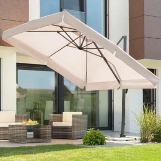 BAKAJI  Ομπρέλα Κήπου Αποκεντρωμένη Ρώμη 2,5 x 2,5 μ. Αλουμίνιο Κεκ...