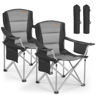 VEVOR Σετ 2 Μεγάλες Πτυσσόμενες Καρέκλες Κάμπινγκ με Αντοχή 204 kg ...
