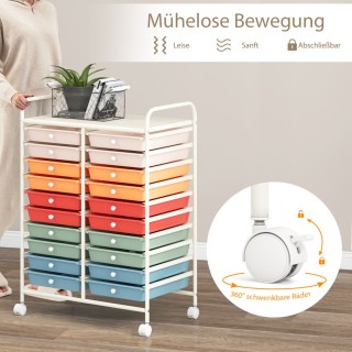 Costway Καρότσι Αποθήκευσης με 20 Συρτάρια, Μεταλλικό Πλαίσιο, 4 Ρό... Costway Καρότσι Αποθήκευσης με 20 Συρτάρια, Μεταλλικό Πλαίσιο, 4 Ρό...