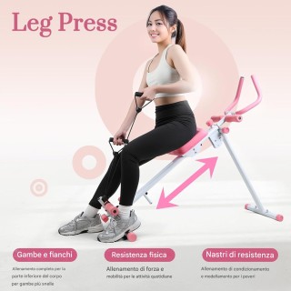 BAKAJI Πολυόργανο Κοιλιακών AB Machine Rosa Πτυσσόμενο Όργανο Γυμνα...